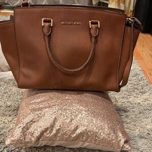 Michael Kors Tan Satchel Bag